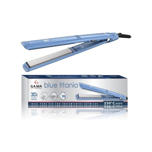 Plancha de pelo Gama blue titanio 3D therapy ultra ION