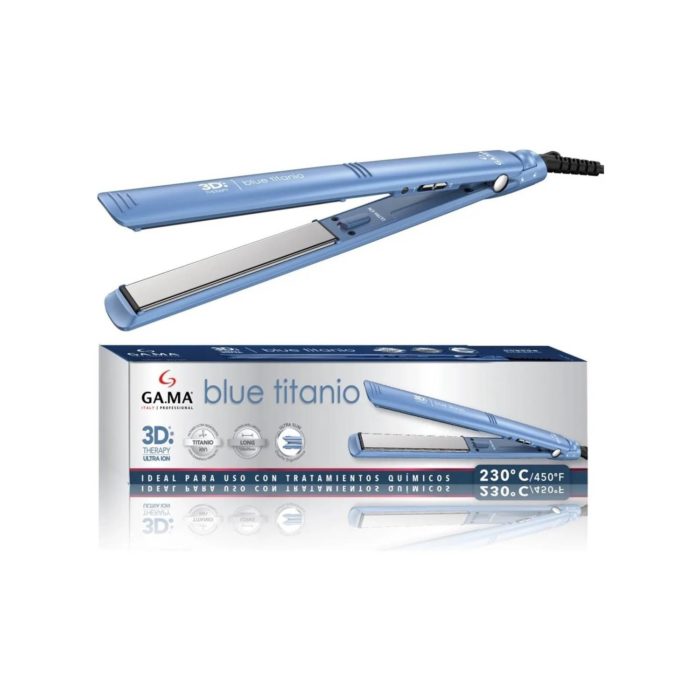 Plancha de pelo Gama blue titanio 3D therapy ultra ION