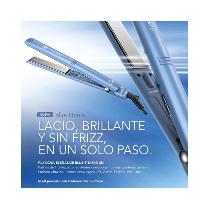 Plancha de pelo Gama blue titanio 3D therapy ultra ION - Imagen 3