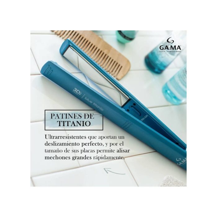Plancha de pelo Gama blue titanio 3D therapy ultra ION - Imagen 4